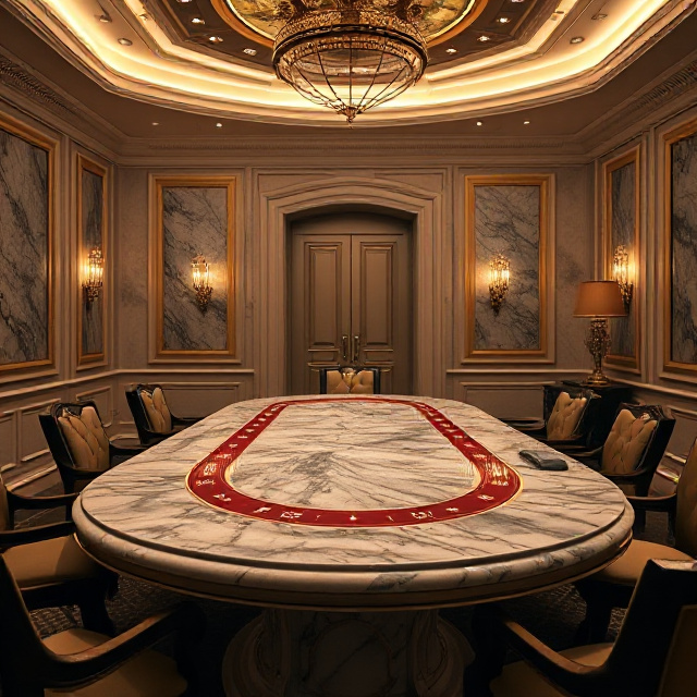 Dealer swap and private room features on a VIP baccarat table