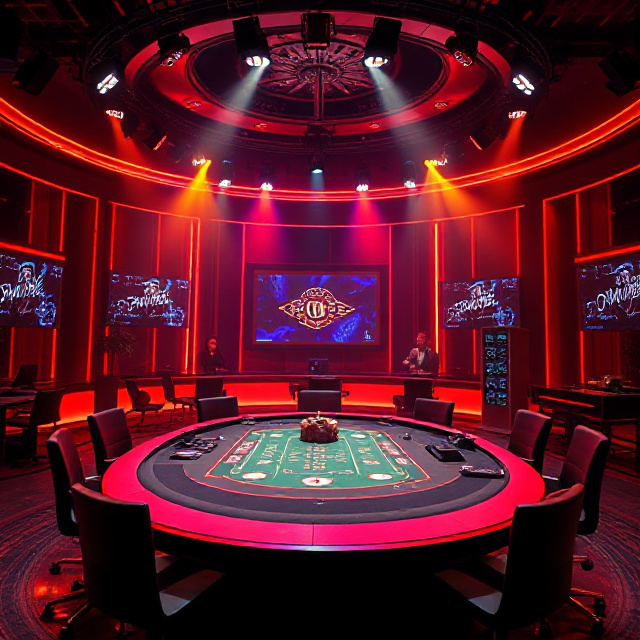 Live dealer studio with multiple cameras around a gaming table