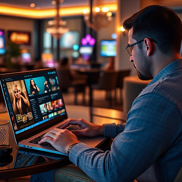 Player browsing live dealer games and choosing a provider