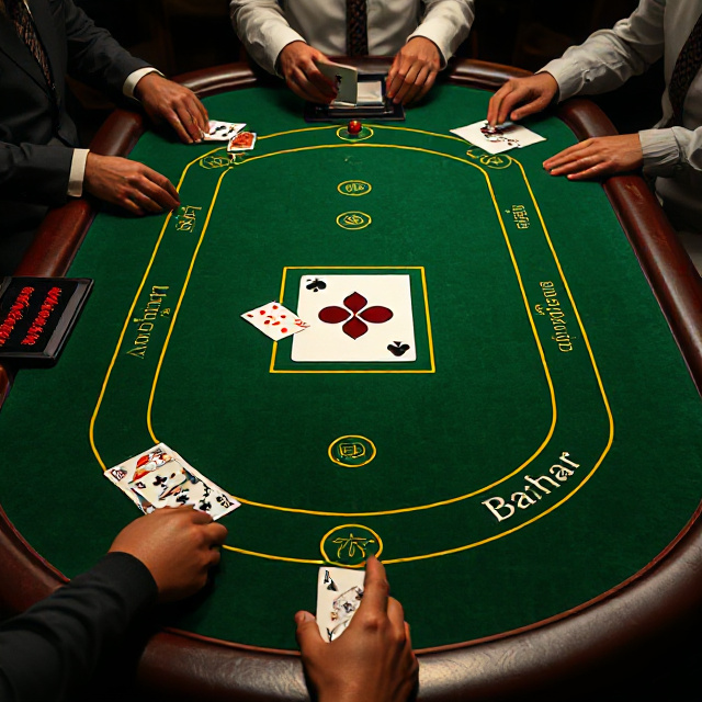 Andar Bahar live table with Andar and Bahar betting zones