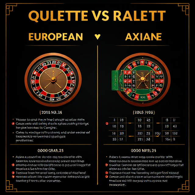 European vs Asian-style roulette rules infographic